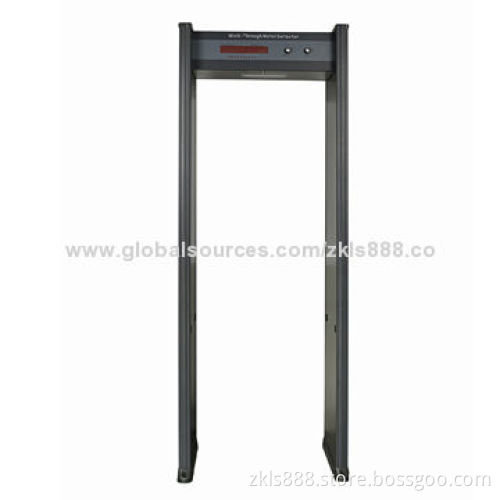 Walk through explosive metal detector with back-up battery